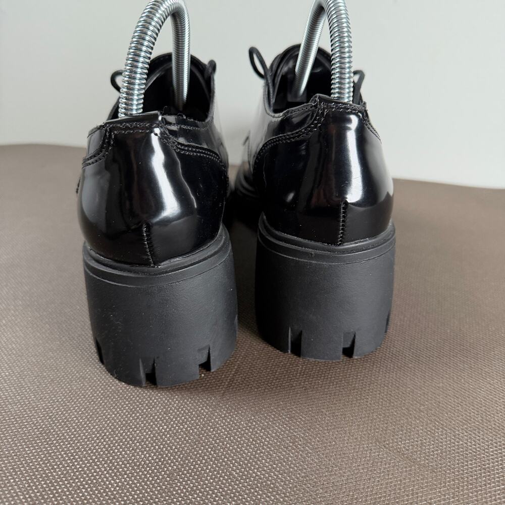 Madden Girl Hicks Lace Up Oxford Shoes Black Man Made Edgy Womens Size 10 - Picture 6 of 10